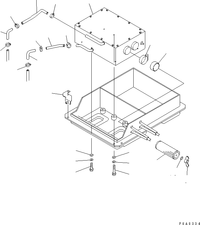 Crawler Loaders Komatsu / D75S-5 S/N 15001-UP(d75s-5c) / CAB HEATER (1/2)(240270 : K0710-01B0)