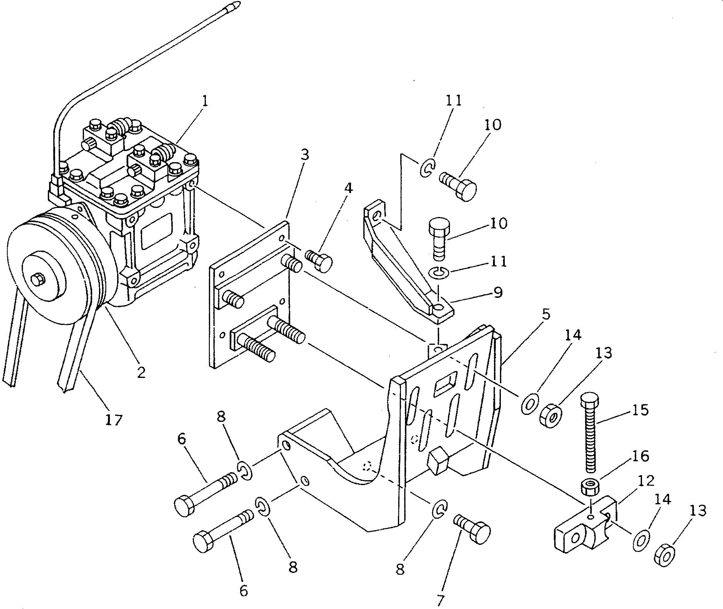 Crawler Loaders Komatsu / D75S-5 S/N 15001-UP(d75s-5c) / COMPRESSOR AND RELATED PARTS (FOR AIR CONDITIONER)(#15001-16486)(240360 : K0710-06A0) Crawler Loaders Komatsu / D75S-5 S/N 15001-UP(d75s-5c) / COMPRESSOR AND RELATED PARTS (FOR AIR CONDITIONER)(#15001-16486)(240360 : K0710-06A0)
