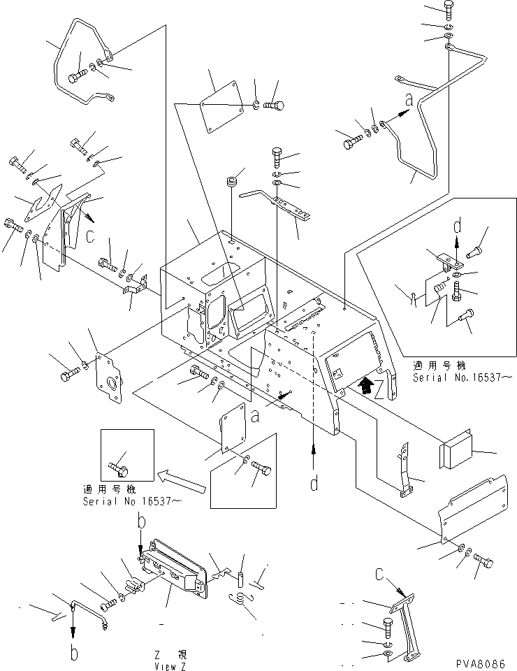 Crawler Loaders Komatsu / D75S-5 S/N 15001-UP(d75s-5c) / REAR FRAME BOX(240520 : K2170-01A0)