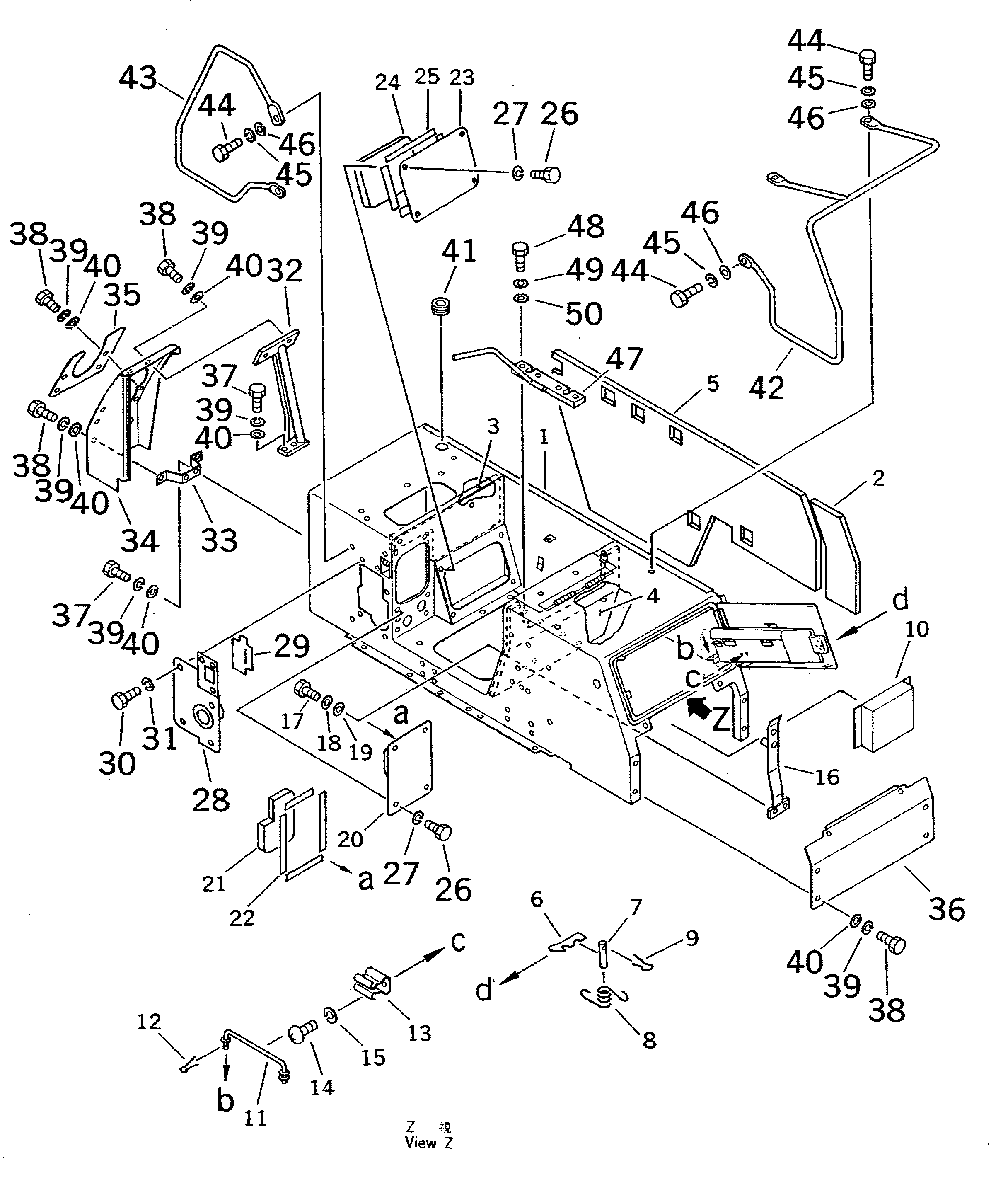 Crawler Loaders Komatsu / D75S-5 S/N 15001-UP(d75s-5c) / REAR FRAME BOX (NOISE SUPPRESSION FOR EC)(#15908-16500)(240550 : K2170-01A2) Crawler Loaders Komatsu / D75S-5 S/N 15001-UP(d75s-5c) / REAR FRAME BOX (NOISE SUPPRESSION FOR EC)(#15908-16500)(240550 : K2170-01A2)