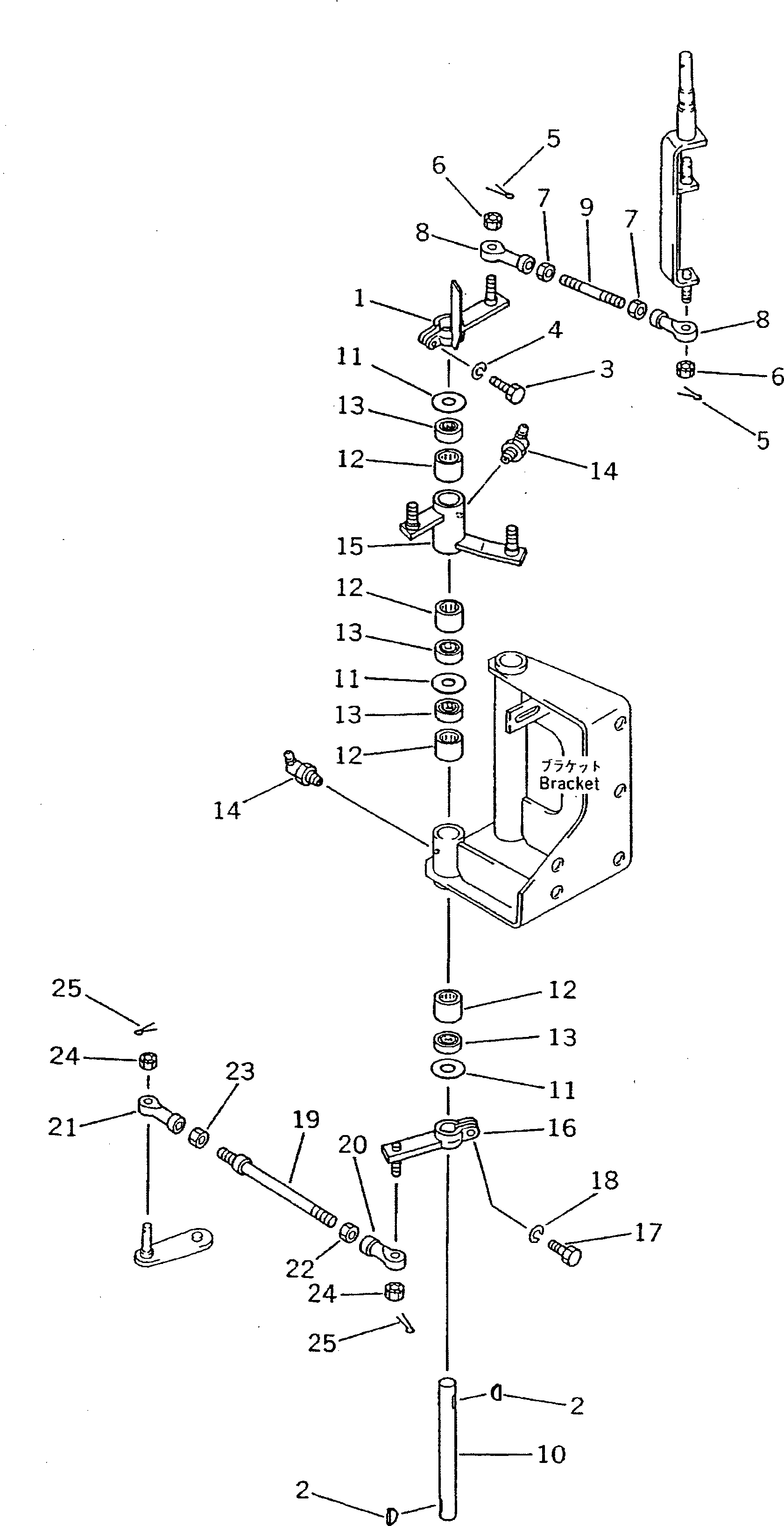 Crawler Loaders Komatsu / D75S-5 S/N 15001-UP(d75s-5c) / TORQFLOW TRANSMISSION CHANGE LEVER (3/3)(240650 : K2422-05A0) Crawler Loaders Komatsu / D75S-5 S/N 15001-UP(d75s-5c) / TORQFLOW TRANSMISSION CHANGE LEVER (3/3)(240650 : K2422-05A0)