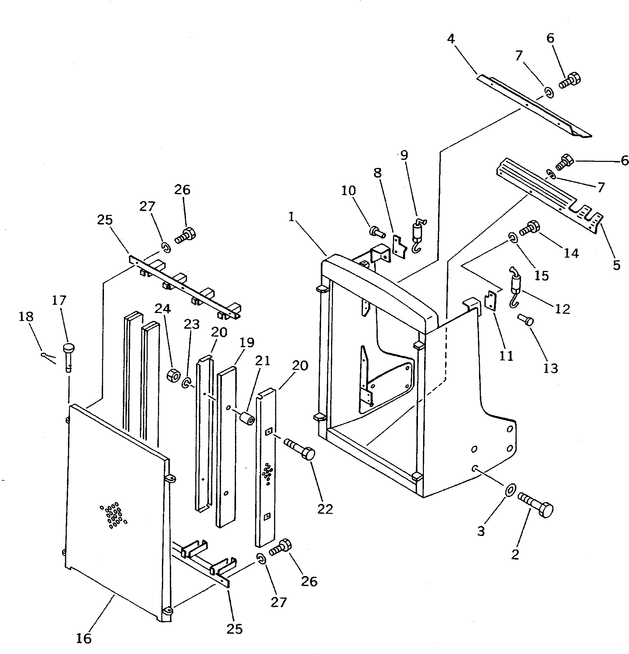 Crawler Loaders Komatsu / D75S-5 S/N 15001-UP(d75s-5c) / RADIATOR GUARD (NOISE SUPPRESSION FOR EC)(#15908-16500)(270030 : M2110-01A2) Crawler Loaders Komatsu / D75S-5 S/N 15001-UP(d75s-5c) / RADIATOR GUARD (NOISE SUPPRESSION FOR EC)(#15908-16500)(270030 : M2110-01A2)