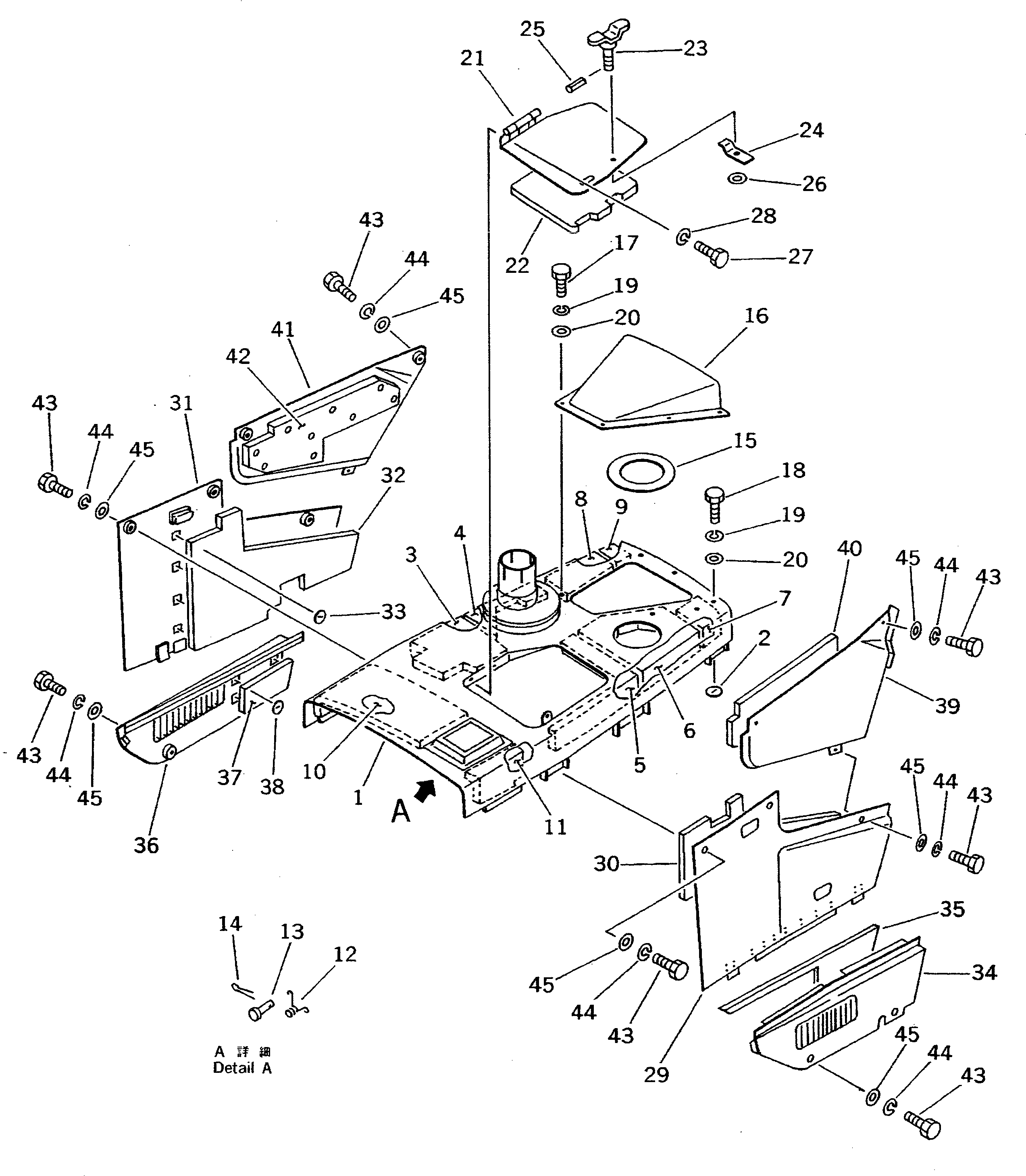 Crawler Loaders Komatsu / D75S-5 S/N 15001-UP(d75s-5c) / ENGINE HOOD AND SIDE COVER (NOISE SUPPRESSION FOR EC)(#15908-16500)(270060 : M2141-01A0) Crawler Loaders Komatsu / D75S-5 S/N 15001-UP(d75s-5c) / ENGINE HOOD AND SIDE COVER (NOISE SUPPRESSION FOR EC)(#15908-16500)(270060 : M2141-01A0)