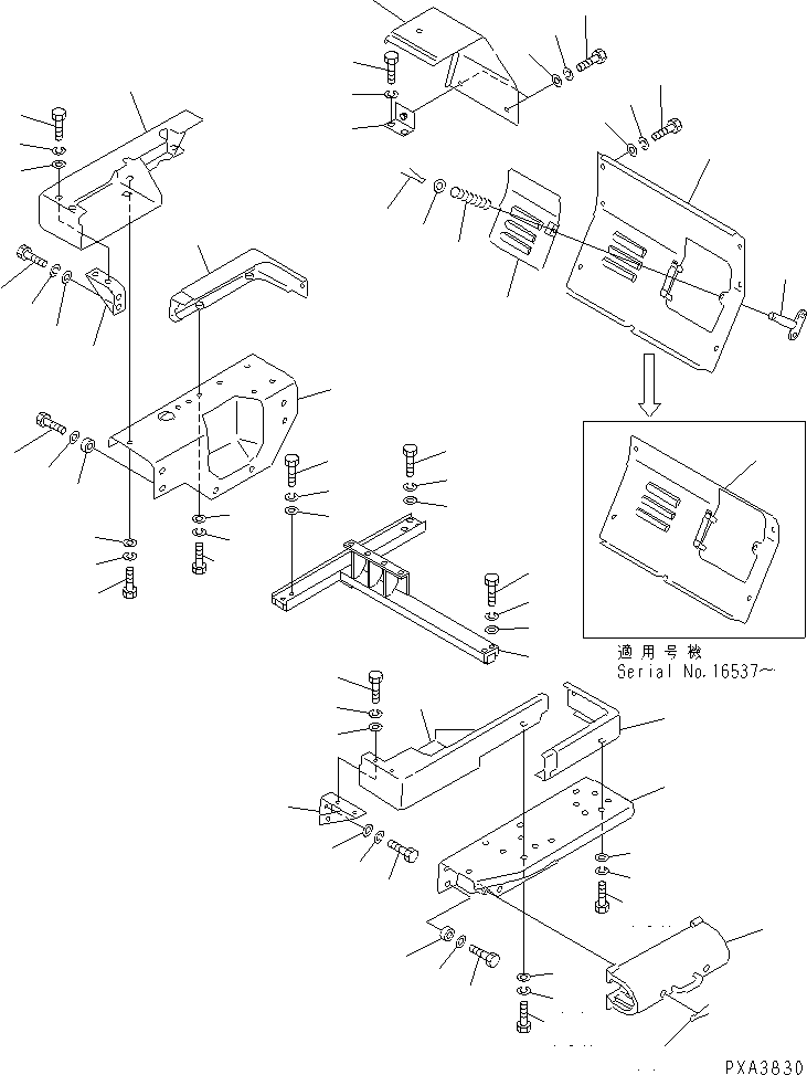 Crawler Loaders Komatsu / D75S-5 S/N 15001-UP(d75s-5c) / FENDER AND REAR COVER(270110 : M2240-01A0)