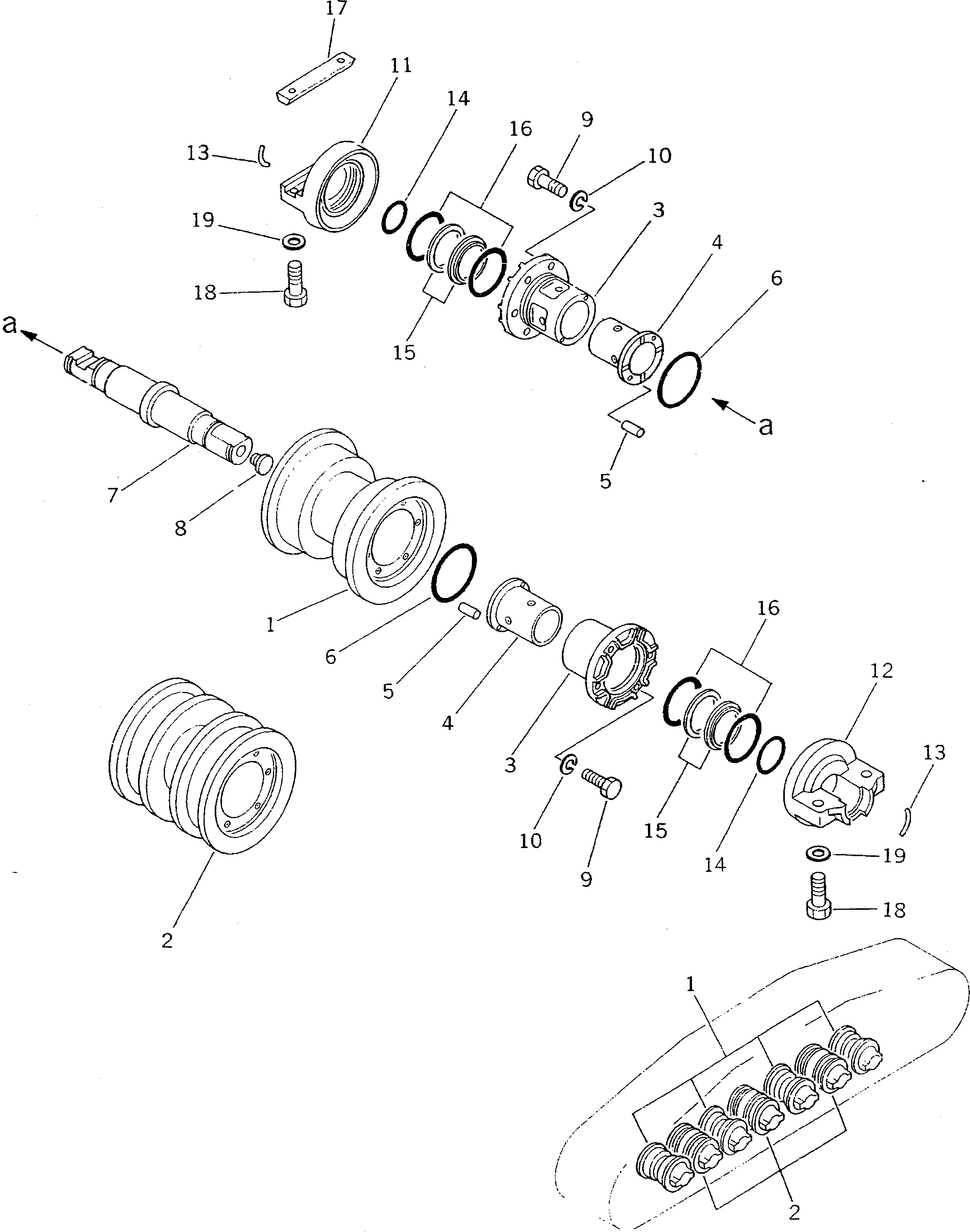 Crawler Loaders Komatsu / D75S-5 S/N 15001-UP(d75s-5c) / TRACK ROLLER(300040 : R0200-01A0)