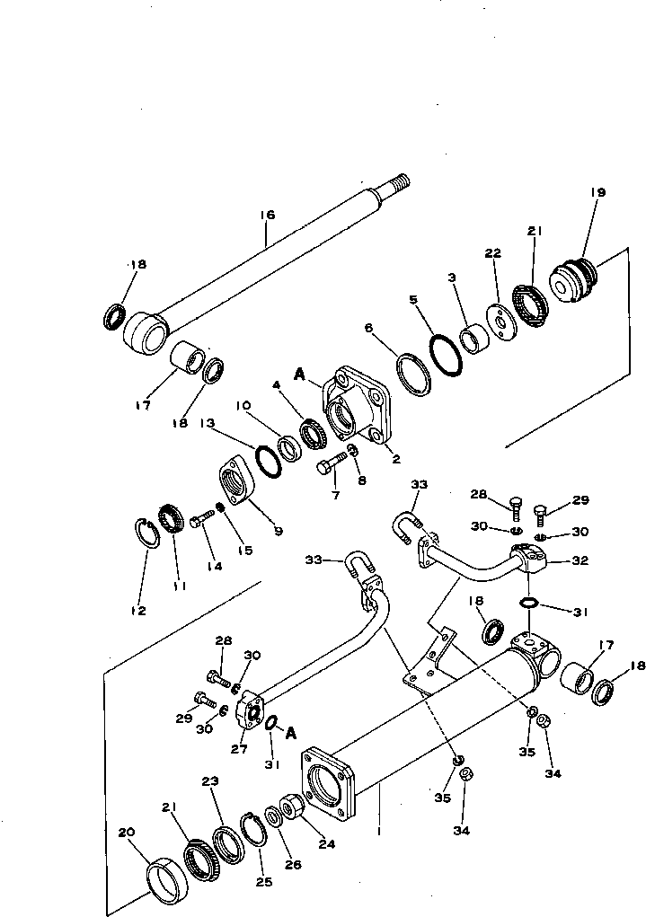 Crawler Loaders Komatsu / D75S-5 S/N 15001-UP(d75s-5c) / SKID LOADER CYLINDER(450090 : Y1620-42A0) Crawler Loaders Komatsu / D75S-5 S/N 15001-UP(d75s-5c) / SKID LOADER CYLINDER(450090 : Y1620-42A0)