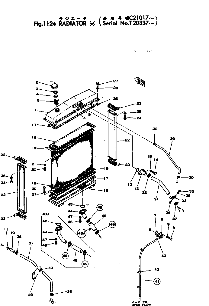 Bulldozers Komatsu / D80P-12 S/N 1001-UP(d80p-12c) / RADIATOR(030060 : 1124)