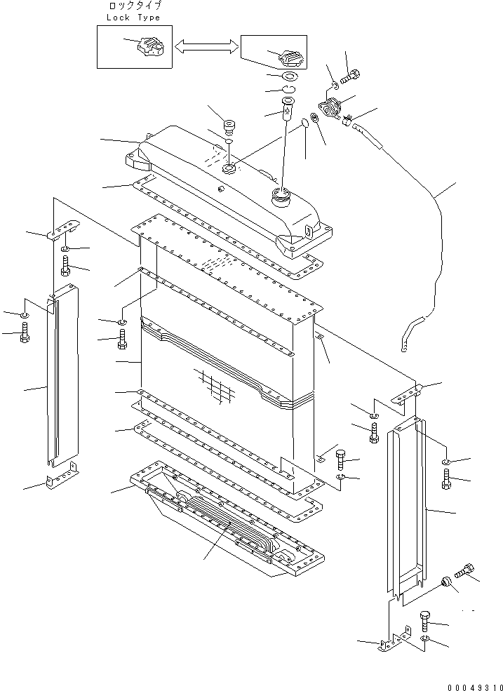 Pipelayers Komatsu / D85C-21-A S/N 36551-UP(d85c-20c) / RADIATOR(270010 : M2110-01A1)