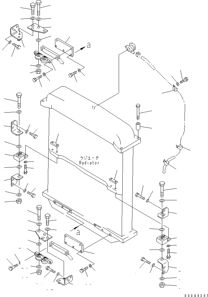 Pipelayers Komatsu / D85C-21-A S/N 36551-UP(d85c-20c) / RADIATOR MOUNTING(270020 : M2110-02A1)