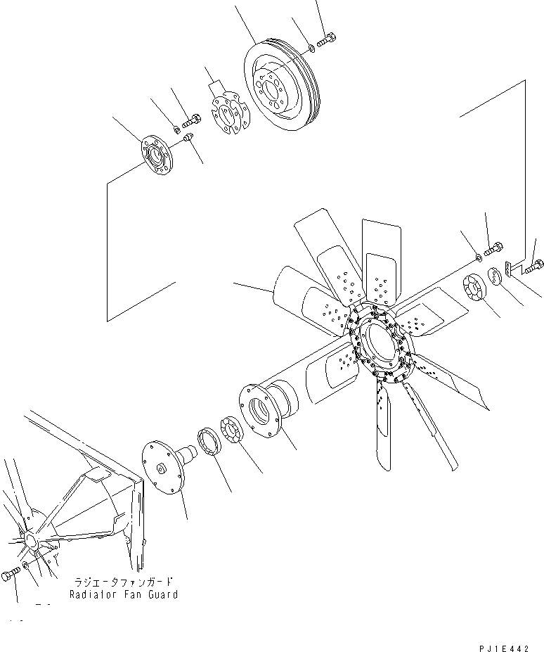 Pipelayers Komatsu / D85C-21-A S/N 36551-UP(d85c-20c) / RADIATOR FAN PULLEY (REVERSIBLE FAN)(270050 : M2110-04A2)