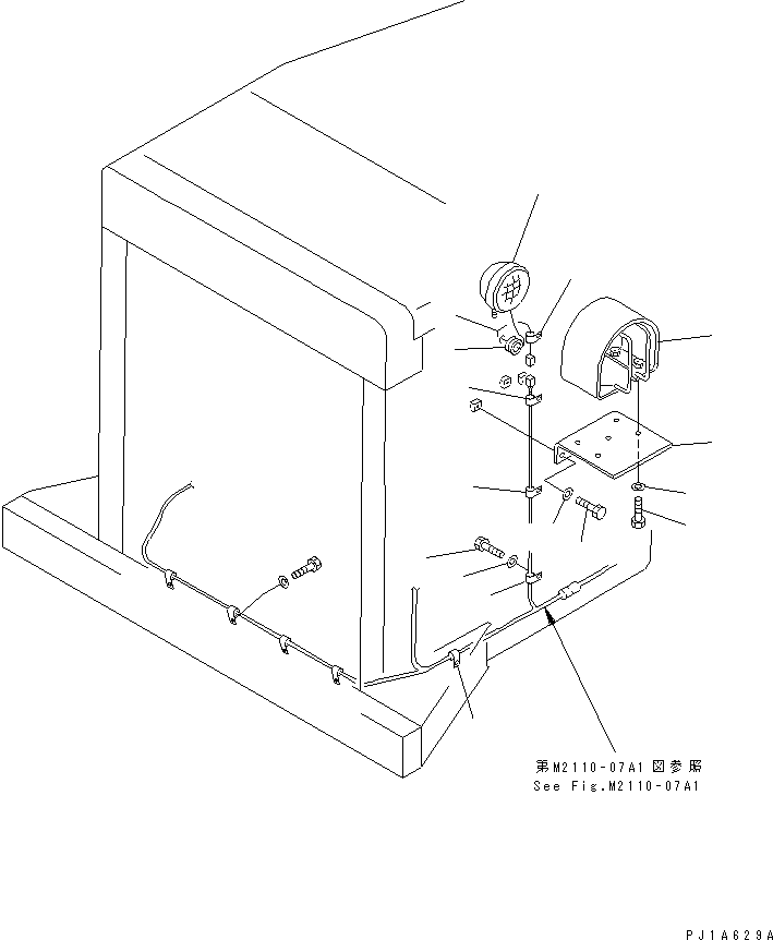 Pipelayers Komatsu / D85C-21-A S/N 36551-UP(d85c-20c) / SIDE LAMP(#36551-37779)(270090 : M2110-08A1)