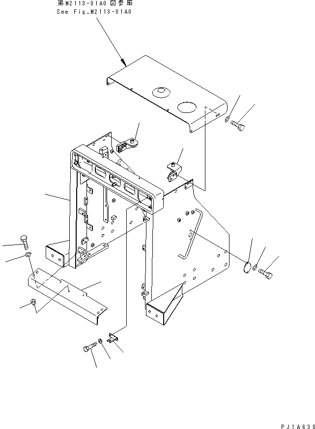 Pipelayers Komatsu / D85C-21-A S/N 36551-UP(d85c-20c) / RADIATOR GUARD (WITH SHUTTER)(270120 : M2110-09A2)