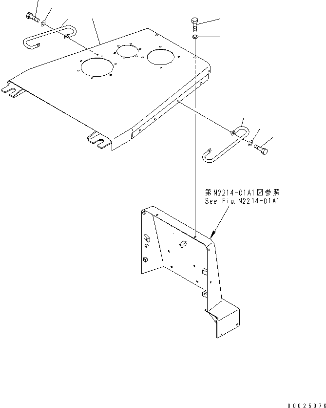 Pipelayers Komatsu / D85C-21-A S/N 36551-UP(d85c-20c) / ENGINE HOOD (OPEN) (WITH HAND RAIL) (FOR SAND DUSTY SPEC.)(#37842-)(270180 : M2141-01A0)