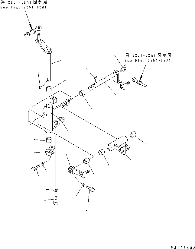 Pipelayers Komatsu / D85C-21-A S/N 36551-UP(d85c-20c) / WINCH CONTROL LEVER(270460 : M2210-16A1)