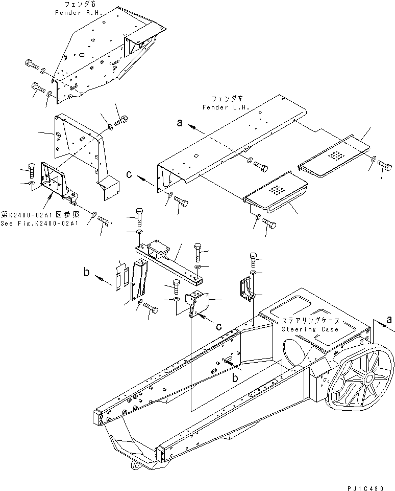 Pipelayers Komatsu / D85C-21-A S/N 36551-UP(d85c-20c) / FENDER RELATED PARTS(270490 : M2214-01A1)