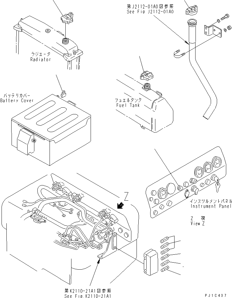 Pipelayers Komatsu / D85C-21-A S/N 36551-UP(d85c-20c) / VANDALISM PROTECTION(420010 : W2111-01A2)