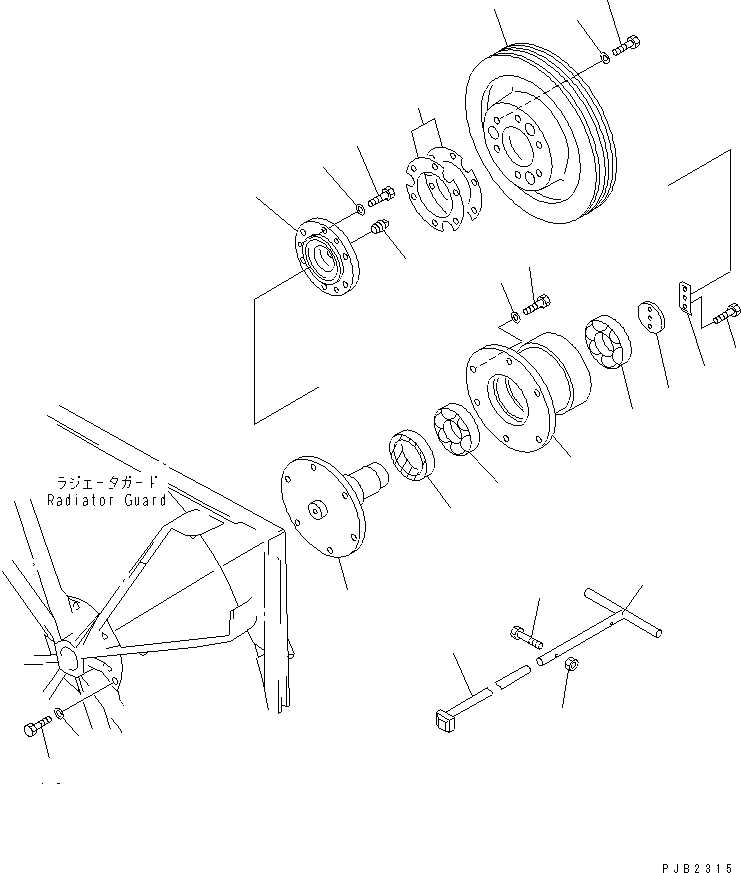 Pipelayers Komatsu / D85C-21 S/N 36551-UP (For C.I.S. -50cent. Spec.)(d85c-21c) / RADIATOR FAN PULLEY (REVERSIBLE FAN)(#36551-37832)(270040 : M2110-04A0)