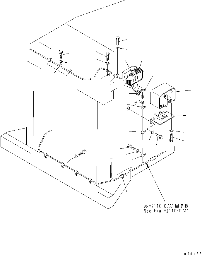 Pipelayers Komatsu / D85C-21 S/N 36551-UP (For C.I.S. -50cent. Spec.)(d85c-21c) / SIDE LAMP(#37833-)(270100 : M2110-08A0A)