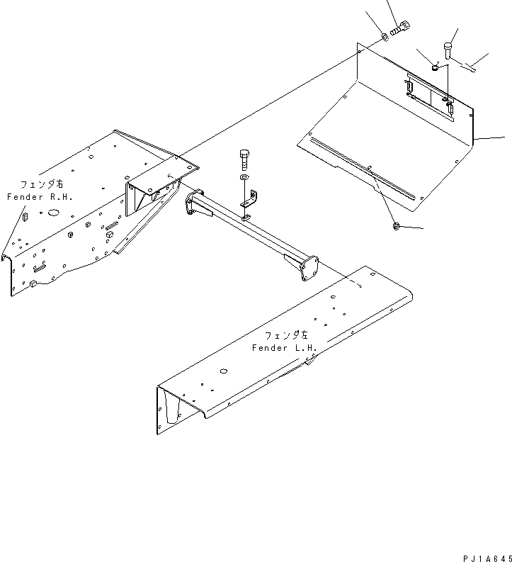 Pipelayers Komatsu / D85C-21 S/N 36551-UP (For C.I.S. -50cent. Spec.)(d85c-21c) / REAR COVER(#37806-)(270460 : M2240-01A0)