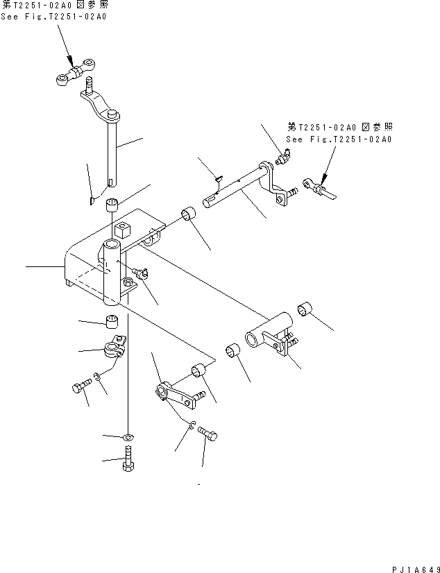 Pipelayers Komatsu / D85C-21 S/N 36551-UP (For C.I.S. -50cent. Spec.)(d85c-21c) / WINCH CONTROL LEVER(270390 : M2210-16A0)