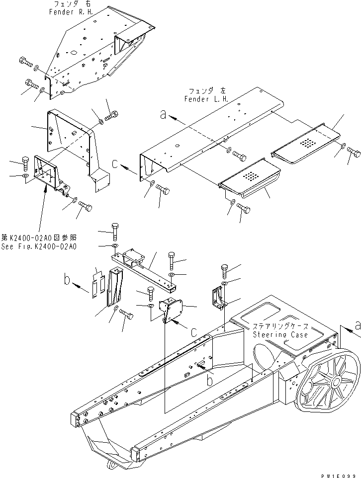 Pipelayers Komatsu / D85C-21 S/N 36551-UP (For C.I.S. -50cent. Spec.)(d85c-21c) / FENDER RELATED PARTS (SAFETY REGULATION FOR C.I.S.)(#37594-)(270420 : M2214-01A1)