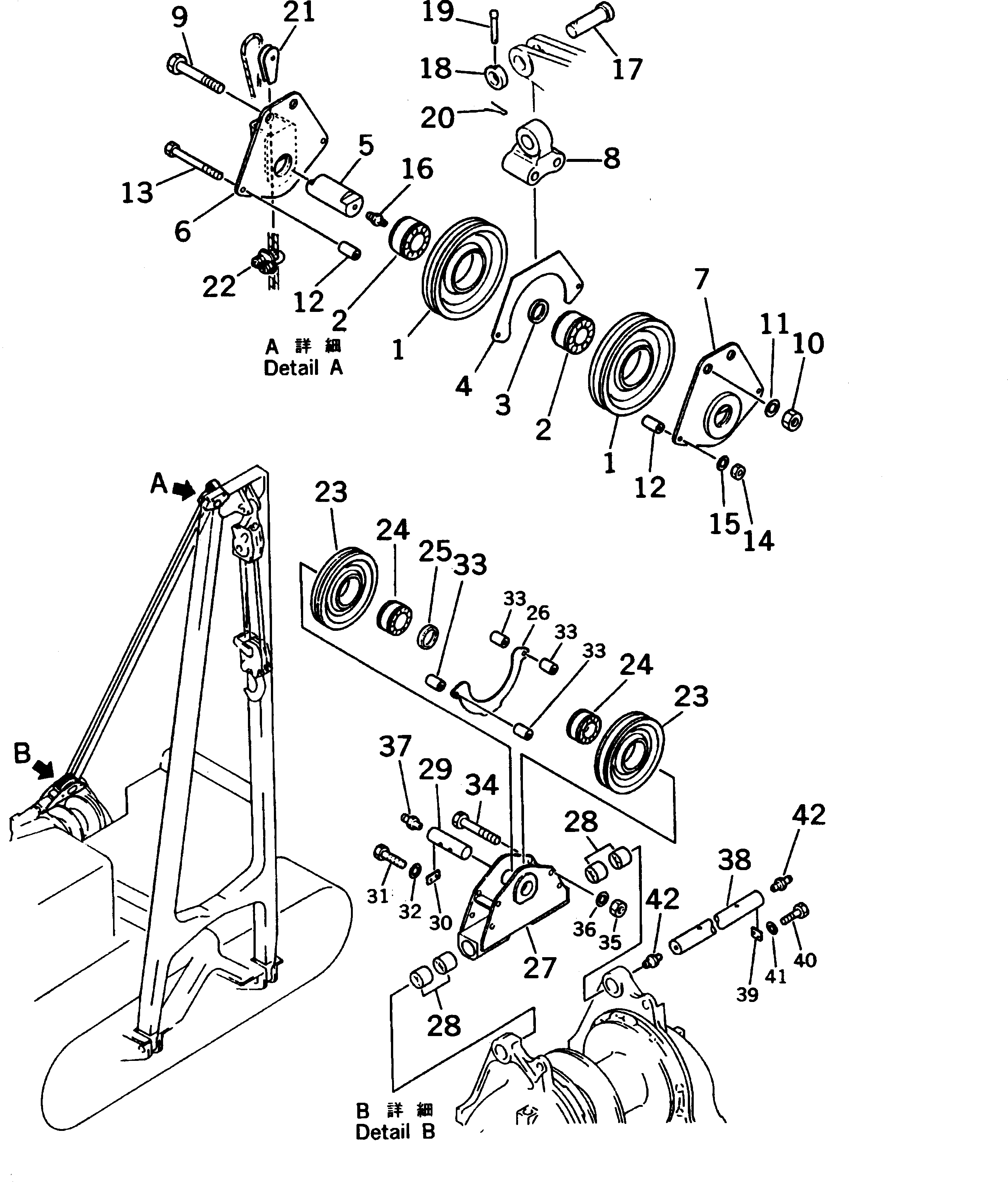 Pipelayers Komatsu / D85C-21 S/N 36551-UP (For C.I.S. -50cent. Spec.)(d85c-21c) / SHEAVE BLOCK (SAFETY REGULATION FOR C.I.S.)(#37594-)(330100 : T2222-01A1) Pipelayers Komatsu / D85C-21 S/N 36551-UP (For C.I.S. -50cent. Spec.)(d85c-21c) / SHEAVE BLOCK (SAFETY REGULATION FOR C.I.S.)(#37594-)(330100 : T2222-01A1)