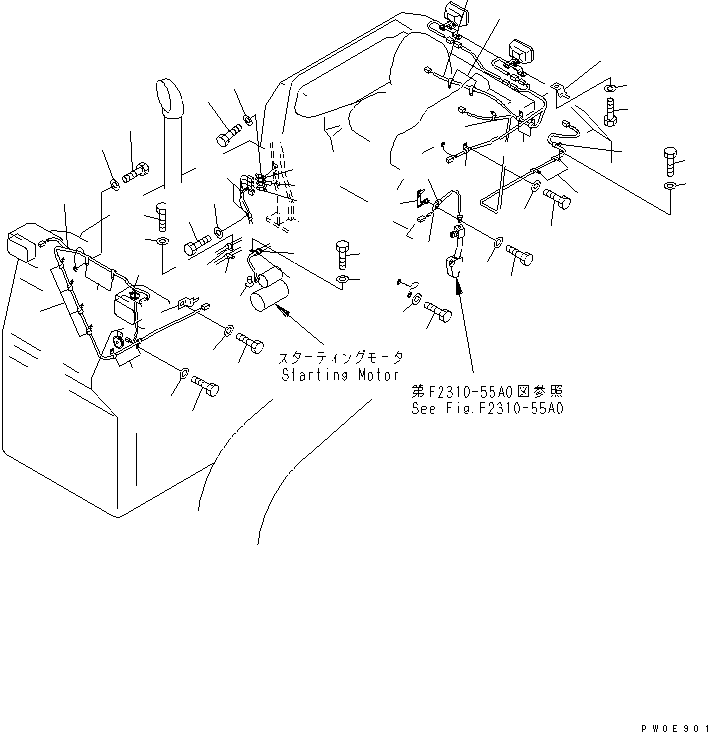 Bulldozers Komatsu / D85E-SS-2A-E S/N 3034-UP (Overseas Version / S6D125E-2 (Emission) Eng. Installed)(d85e-s1c) / VEHICLE WIRING(#4001-)(120030 : E0200-01A1A)