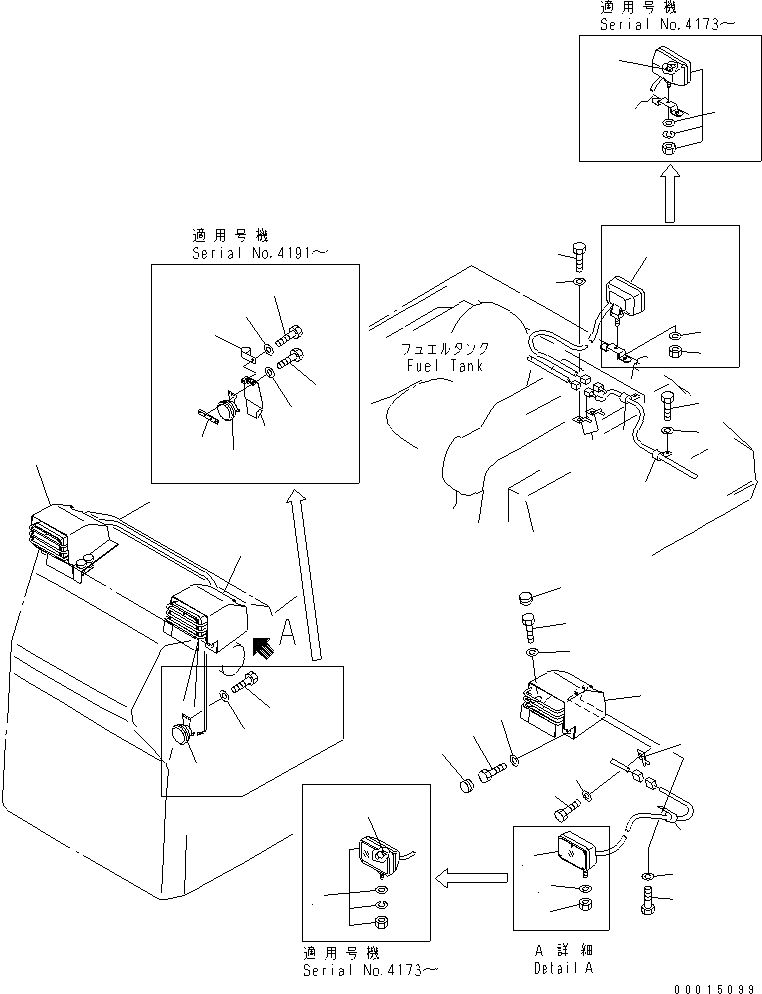 Bulldozers Komatsu / D85E-SS-2A-E S/N 3034-UP (Overseas Version / S6D125E-2 (Emission) Eng. Installed)(d85e-s1c) / VEHICLE LAMP(#4001-)(120060 : E0300-01A0A)