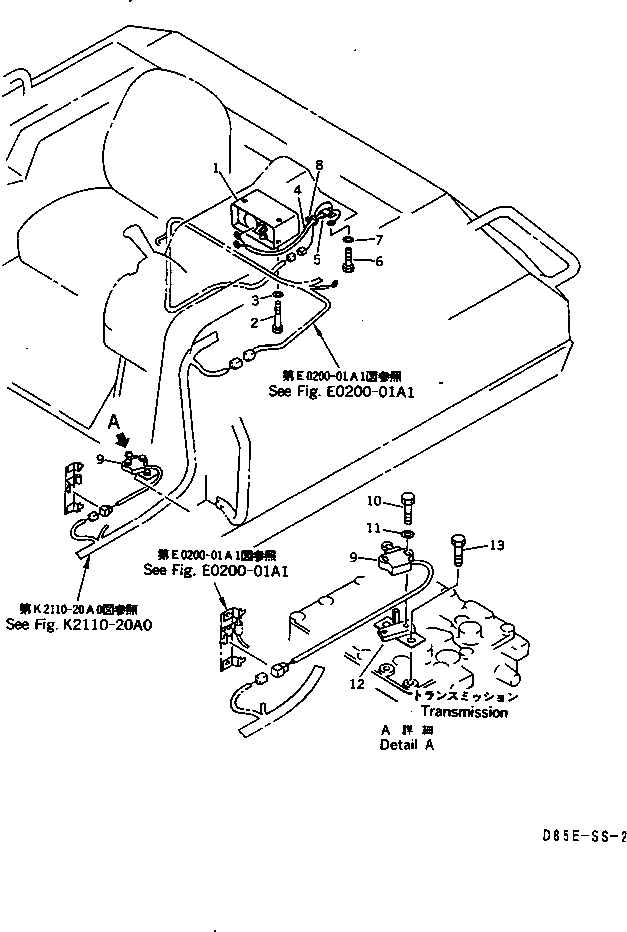 Bulldozers Komatsu / D85E-SS-2A-E S/N 3034-UP (Overseas Version / S6D125E-2 (Emission) Eng. Installed)(d85e-s1c) / BACK-UP ALARM(#3034-3499)(120090 : E0420-01A0)