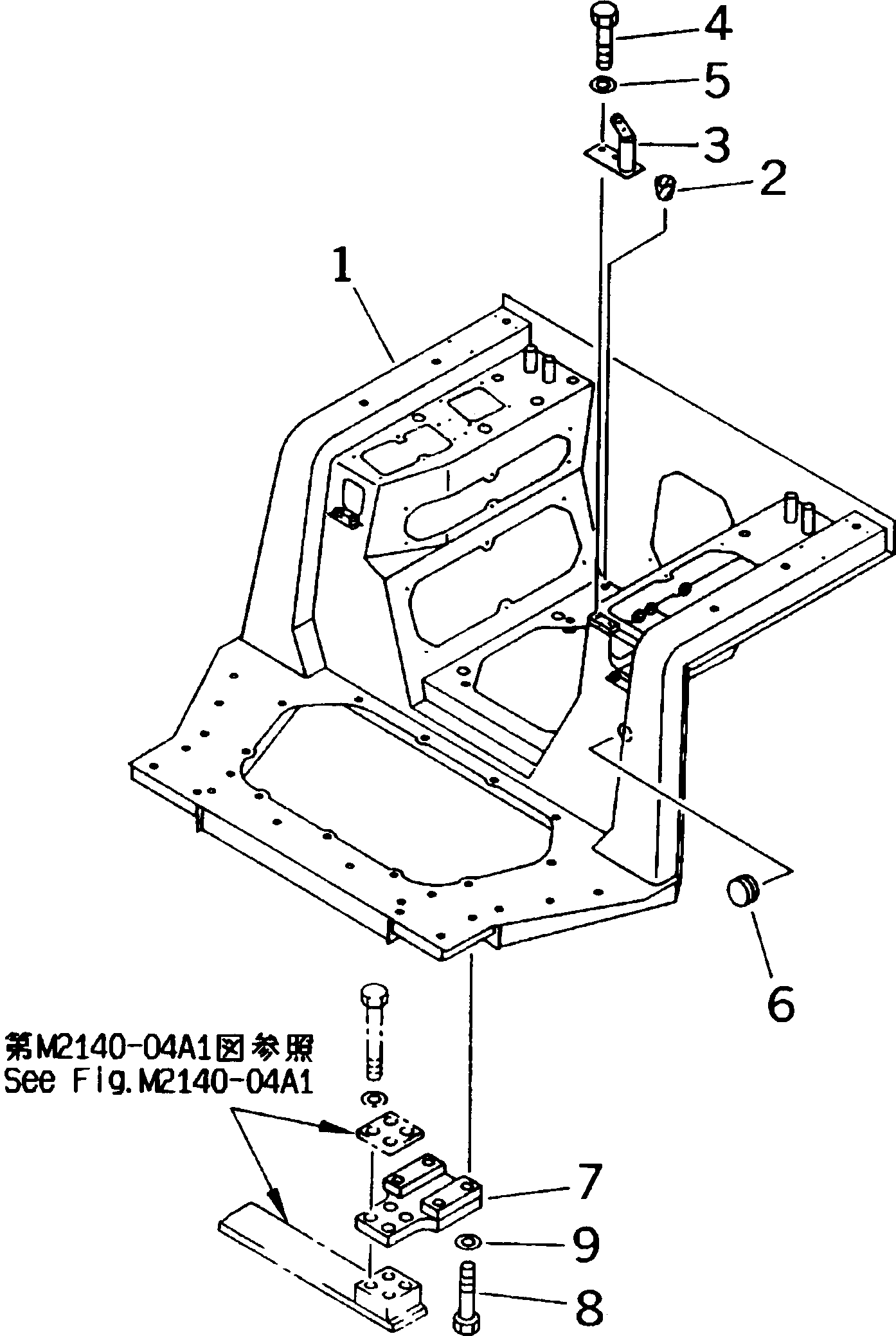 Crawler Loaders Komatsu / D85ESS-2 S/N 3001-3033 (For Southeast Asia)(d85ess-c) / FLOOR FRAME (FRAME AND MOUNT) (WITHOUT CAB)(#3001-)(240070 : K2110-01A2) Crawler Loaders Komatsu / D85ESS-2 S/N 3001-3033 (For Southeast Asia)(d85ess-c) / FLOOR FRAME (FRAME AND MOUNT) (WITHOUT CAB)(#3001-)(240070 : K2110-01A2)