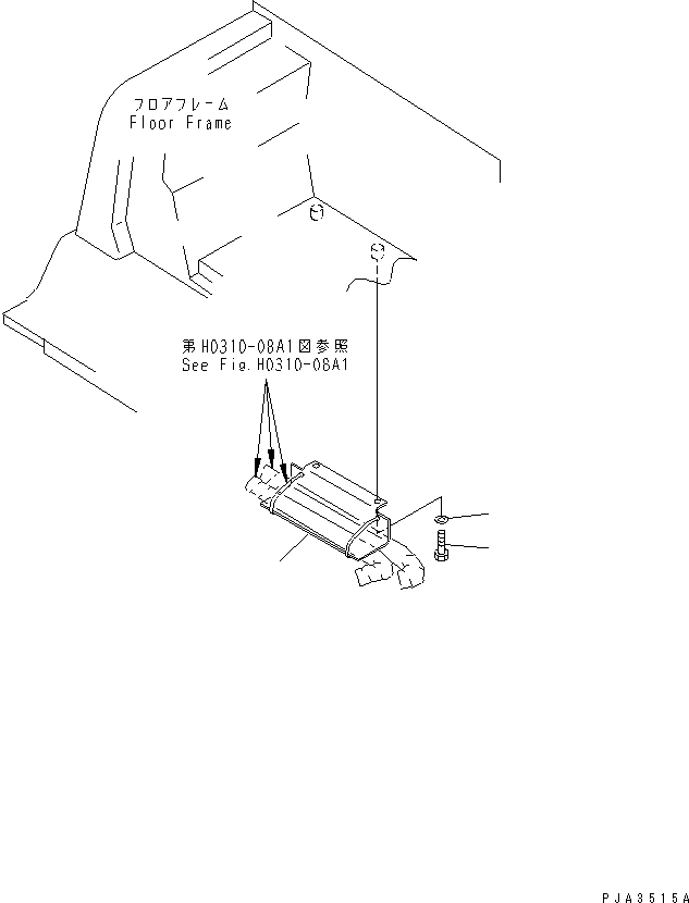 Crawler Loaders Komatsu / D85ESS-2 S/N 3001-3033 (For Southeast Asia)(d85ess-c) / FLOOR FRAME (BLADE PIPING) (FOR ANGLE)(#3001-)(240150 : K2110-17A2)