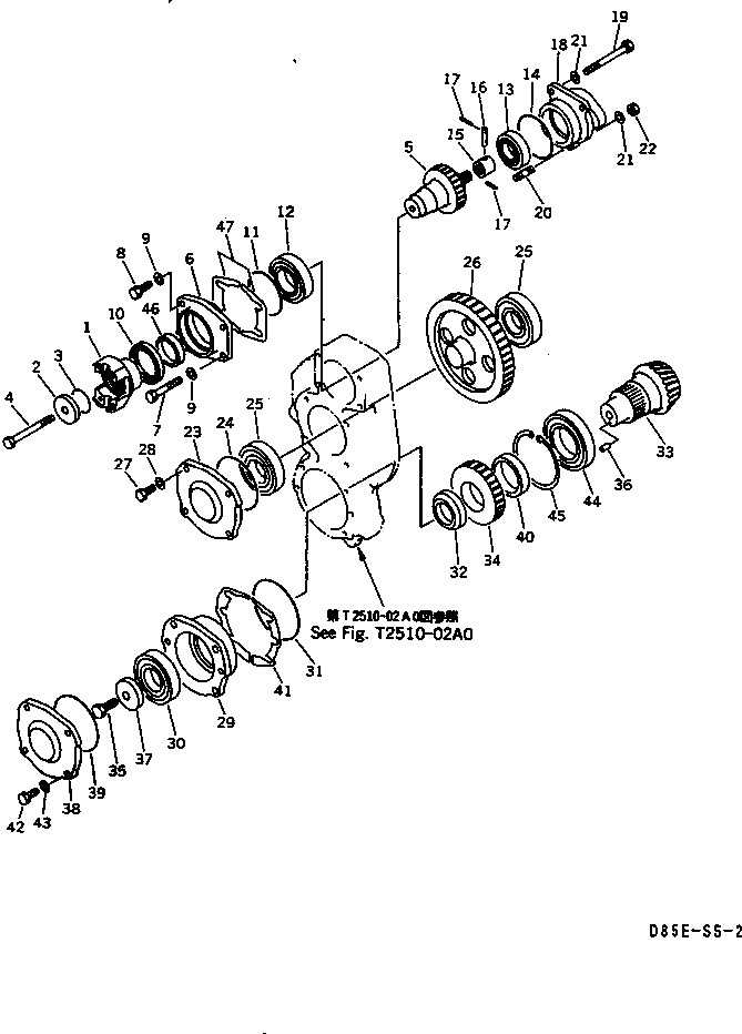 Crawler Loaders Komatsu / D85ESS-2 S/N 3001-3033 (For Southeast Asia)(d85ess-c) / TOWING WINCH (TRANSFER)(#3001-)(330130 : T2510-03A0) Crawler Loaders Komatsu / D85ESS-2 S/N 3001-3033 (For Southeast Asia)(d85ess-c) / TOWING WINCH (TRANSFER)(#3001-)(330130 : T2510-03A0)
