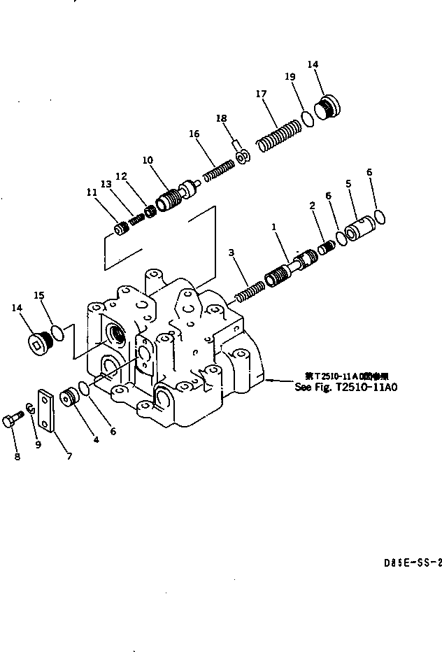 Crawler Loaders Komatsu / D85ESS-2 S/N 3001-3033 (For Southeast Asia)(d85ess-c) / TOWING WINCH (VALVE¤ RELIEF AND BRAKE VALVE)(#3001-)(330220 : T2510-12A0) Crawler Loaders Komatsu / D85ESS-2 S/N 3001-3033 (For Southeast Asia)(d85ess-c) / TOWING WINCH (VALVE¤ RELIEF AND BRAKE VALVE)(#3001-)(330220 : T2510-12A0)