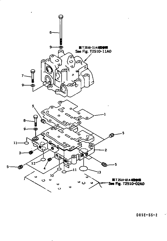 Crawler Loaders Komatsu / D85ESS-2 S/N 3001-3033 (For Southeast Asia)(d85ess-c) / TOWING WINCH (VALVE SEAT AND VALVE MOUNT)(#3001-)(330230 : T2510-13A0) Crawler Loaders Komatsu / D85ESS-2 S/N 3001-3033 (For Southeast Asia)(d85ess-c) / TOWING WINCH (VALVE SEAT AND VALVE MOUNT)(#3001-)(330230 : T2510-13A0)
