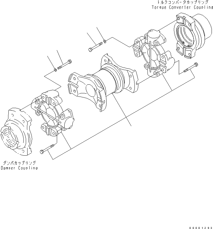 Bulldozers Komatsu / D85EX-15E0 S/N 11001-11608 (ecot3)(d85ex-2c) / UNIVERSAL JOINT(#11001-)(150010 : F2200-01A0)