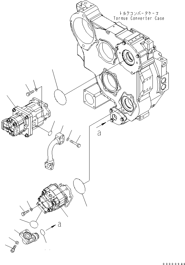 Bulldozers Komatsu / D85EX-15E0 S/N 11001-11608 (ecot3)(d85ex-2c) / POWER TRAIN (PUMP) (WITH ENGINE OIL AND COOLANT HEATER)(#11001-)(150050 : F2300-03A1)