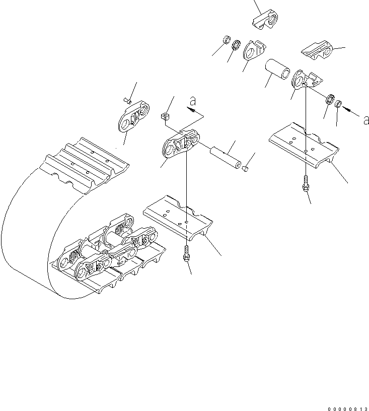 Bulldozers Komatsu / D85EX-15R S/N 20001-20002(d85ex-4c) / TRACK SHOE (LUBRICATE TYPE) (SINGLE GROUSER) (610MM WIDE)(#20001-)(300020 : R0500-01A1)