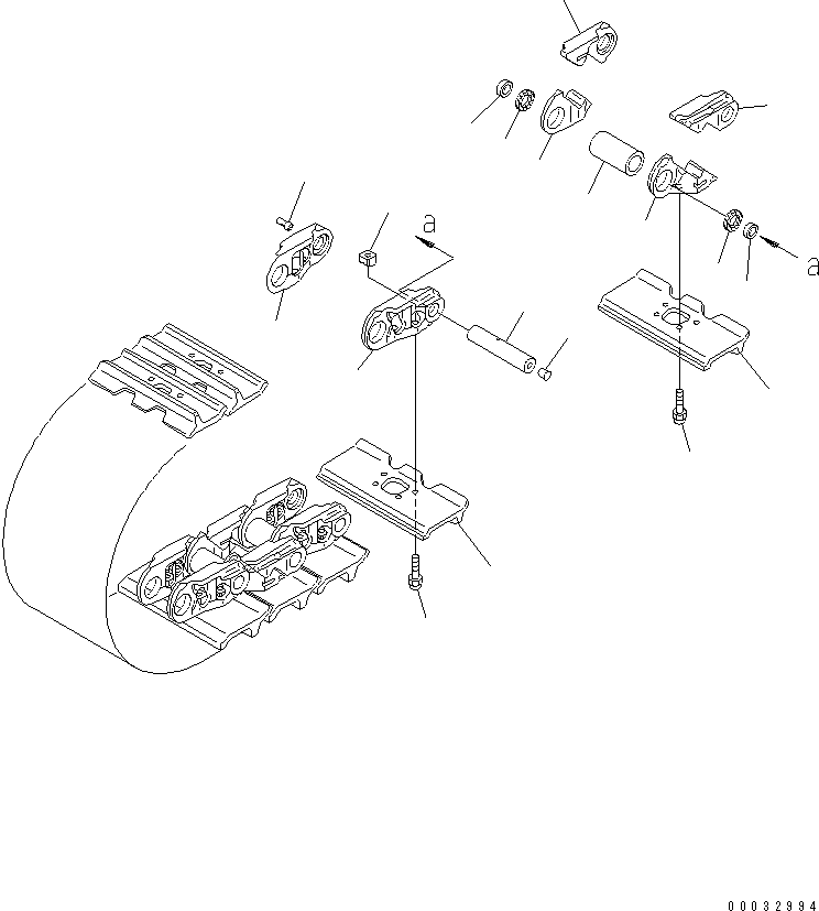 Bulldozers Komatsu / D85EX-15R S/N 20001-20002(d85ex-4c) / TRACK SHOE (LUBRICATE TYPE) (SINGLE GROUSER) (HEAVY DUTY) (560MM WIDE) (FOR LANDFILL)(#20001-)(300080 : R0500-01B0)