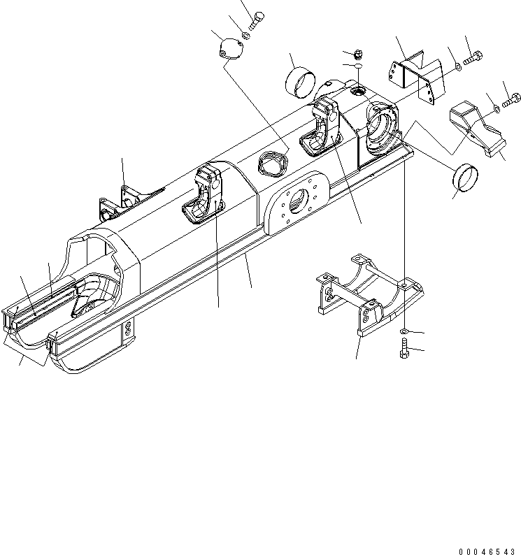 Bulldozers Komatsu / D85EX-15R S/N 20001-20002(d85ex-4c) / TRACK FRAME (L.H.)(#20001-)(300110 : R2100-01A0)