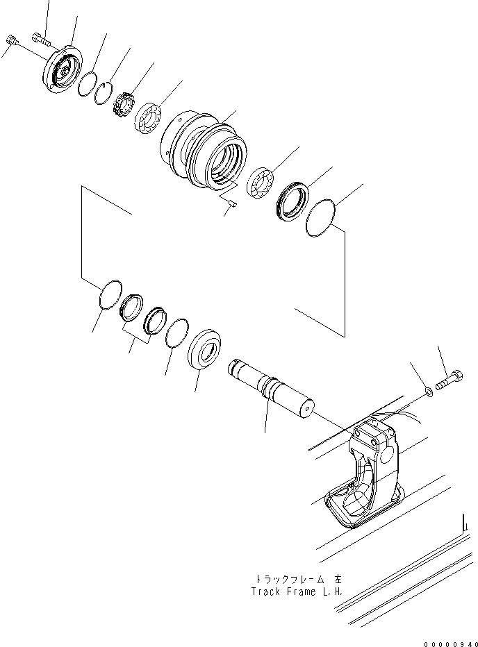 Bulldozers Komatsu / D85EX-15R S/N 20001-20002(d85ex-4c) / CARRIER ROLLER (L.H.)(#20001-)(300190 : R2100-06A0)