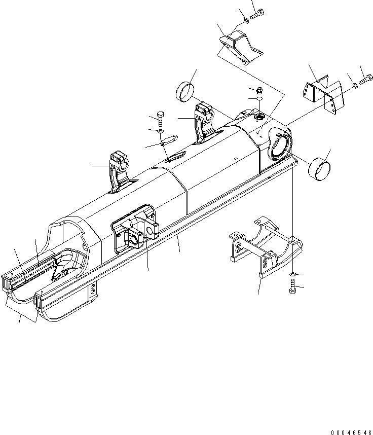 Bulldozers Komatsu / D85EX-15R S/N 20001-20002(d85ex-4c) / TRACK FRAME (R.H.)(#20001-)(300230 : R2100-08A0)