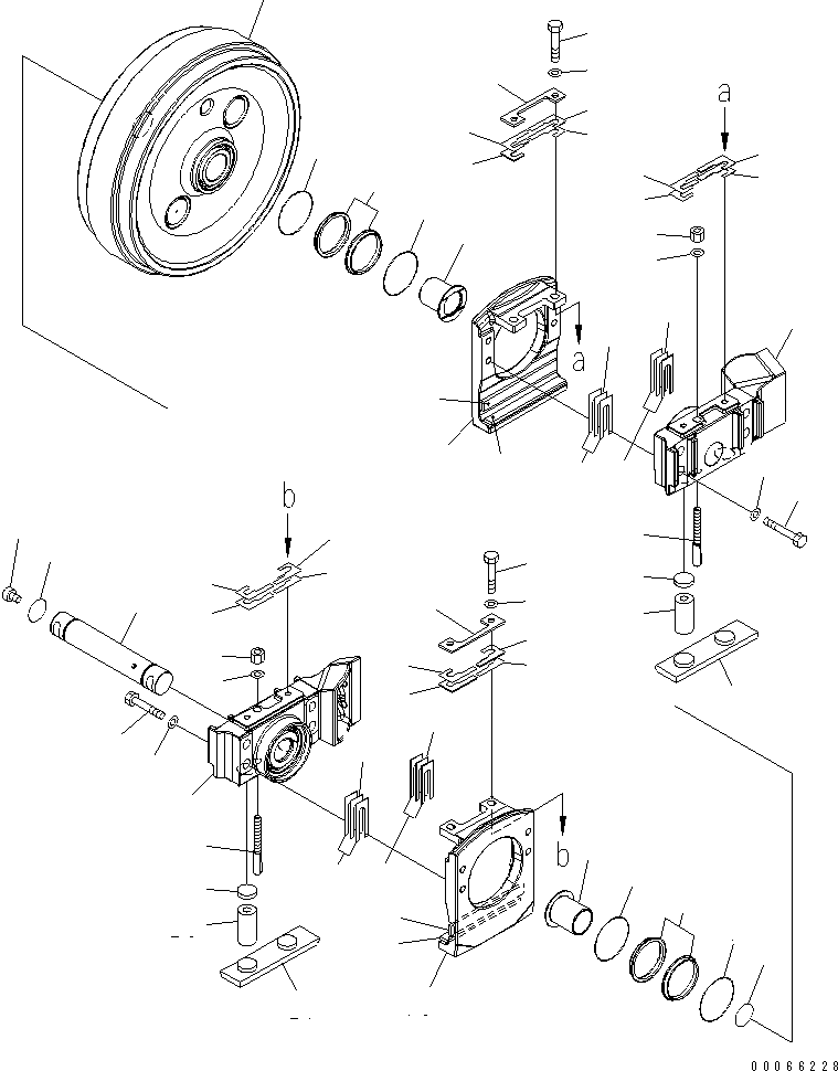 Bulldozers Komatsu / D85EX-15R S/N 20001-20002(d85ex-4c) / FRONT IDLER (R.H.) (COLD WEATHER (A) SPEC.)(#20001-)(300250 : R2100-09A2)