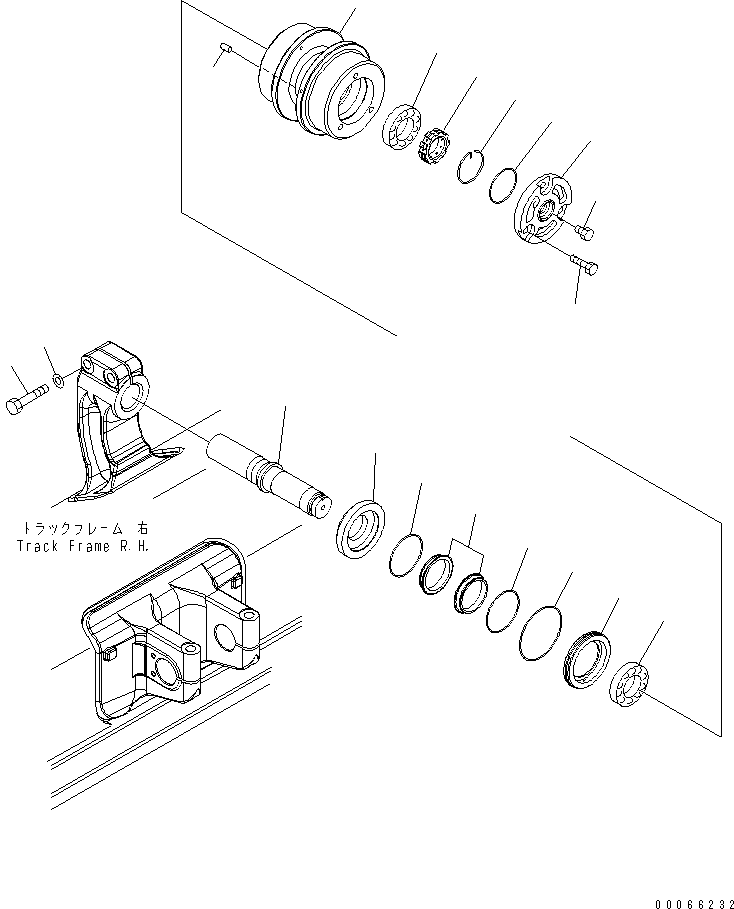 Bulldozers Komatsu / D85EX-15R S/N 20001-20002(d85ex-4c) / CARRIER ROLLER (R.H.) (COLD WEATHER (A) SPEC.)(#20001-)(300320 : R2100-13A2)