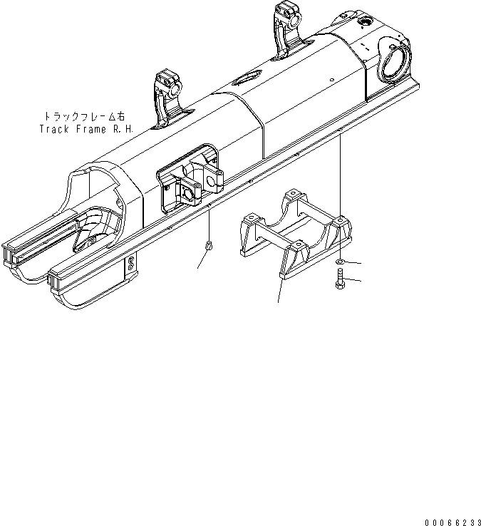 Bulldozers Komatsu / D85EX-15R S/N 20001-20002(d85ex-4c) / ROLLER GUARD (MINI) (R.H.)(#20001-)(300340 : R2100-14A1)