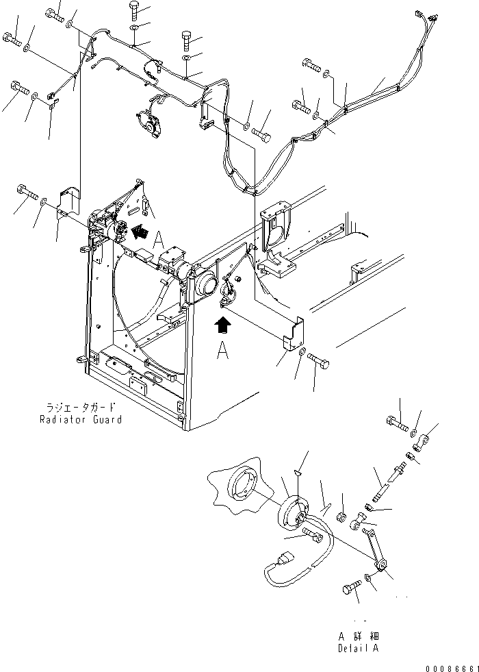 Crawler Loaders Komatsu / D85MS-15 S/N 1001-1005(d85ms-1c) / RADIATOR GUARD (WIRING) (GUARD)(#1001-)(270030 : M2110-03A0)