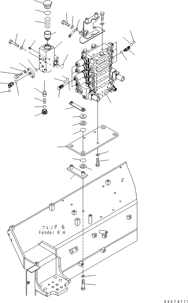 Crawler Loaders Komatsu / D85MS-15 S/N 1001-1005(d85ms-1c) / FENDER (CONTROL VALVE)(#1001-)(270200 : M2210-06A0)