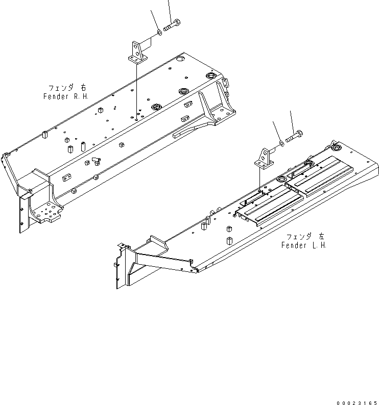 Crawler Loaders Komatsu / D85MS-15 S/N 1001-1005(d85ms-1c) / FENDER RELATED (BRACKET)(#1001-)(270280 : M2214-05A0)