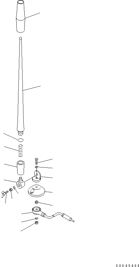 Crawler Loaders Komatsu / D85MS-15 S/N 1001-1005(d85ms-1c) / RUBBER ANTENNA(#1001-)(450050 : Y1062-01A0)