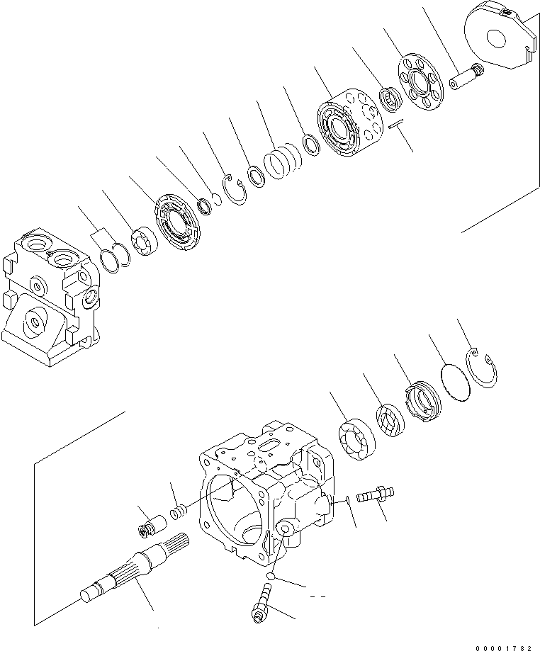 Crawler Loaders Komatsu / D85MS-15 S/N 1001-1005(d85ms-1c) / FAN PUMP (2/5)(#1001-)(450140 : Y1600-12A0)