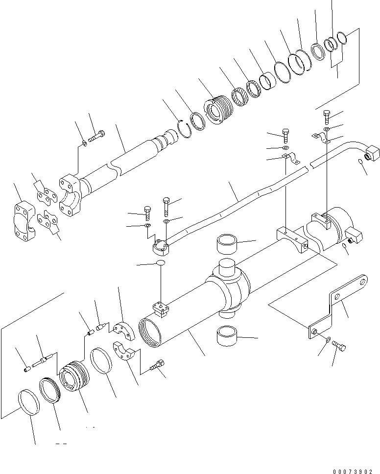 Crawler Loaders Komatsu / D85MS-15 S/N 1001-1005(d85ms-1c) / ROTOR LIFT CYLINDER(#1001-)(450180 : Y1620-01A0)